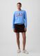 Light blue cotton-blend crewneck sweatshirt with GAP logo_1