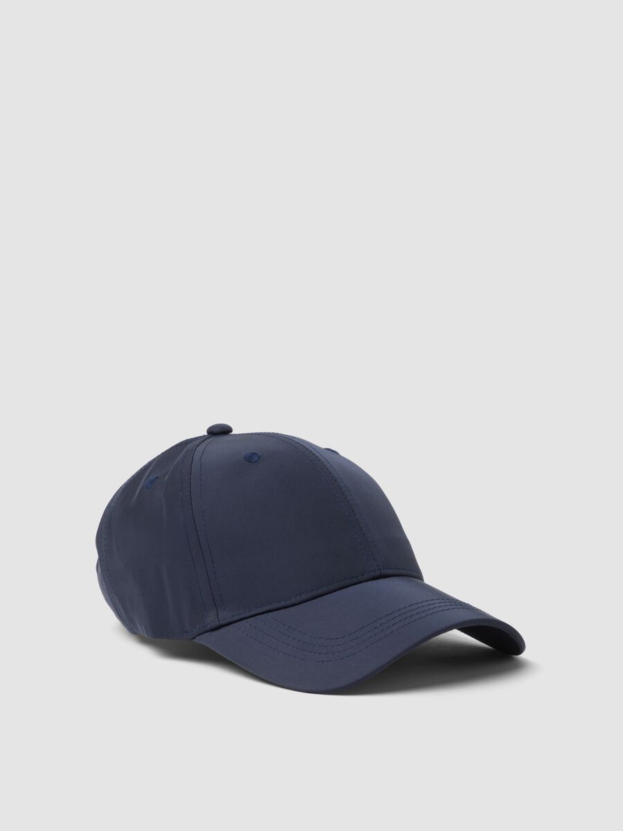 Blaue Cap mit gebogenem Schirm_0