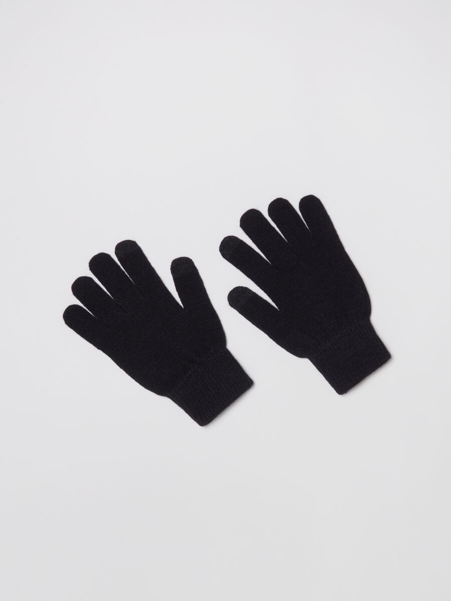 Solid colour gloves for touch screen_1