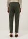 Green stretch cotton trousers with regular fit_2
