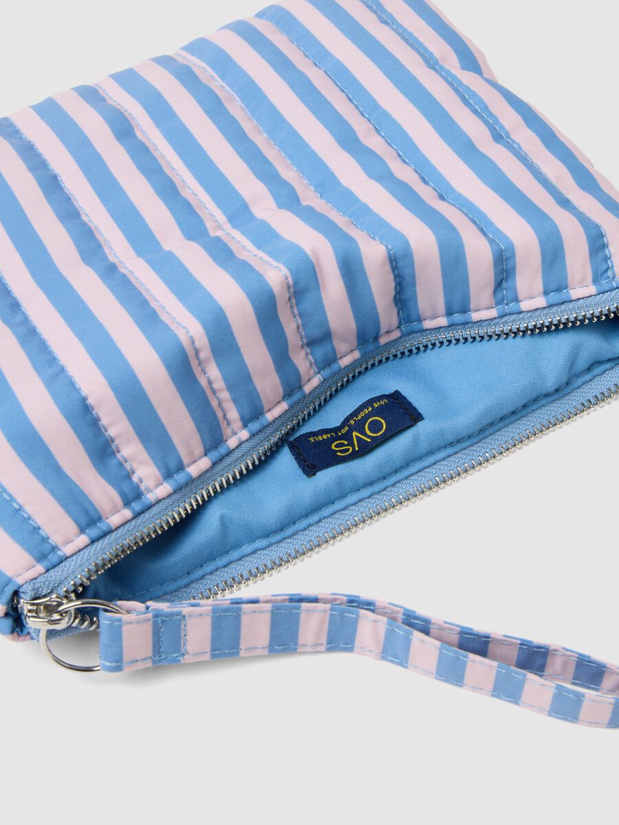Multicolour striped pouch with zip_2