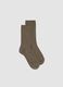 Brown long viscose blend socks_0