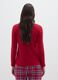 Red V-neck stripe-pattern pyjama top_2