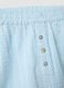 Blue striped pure cotton pyjama shorts, regular fit_5