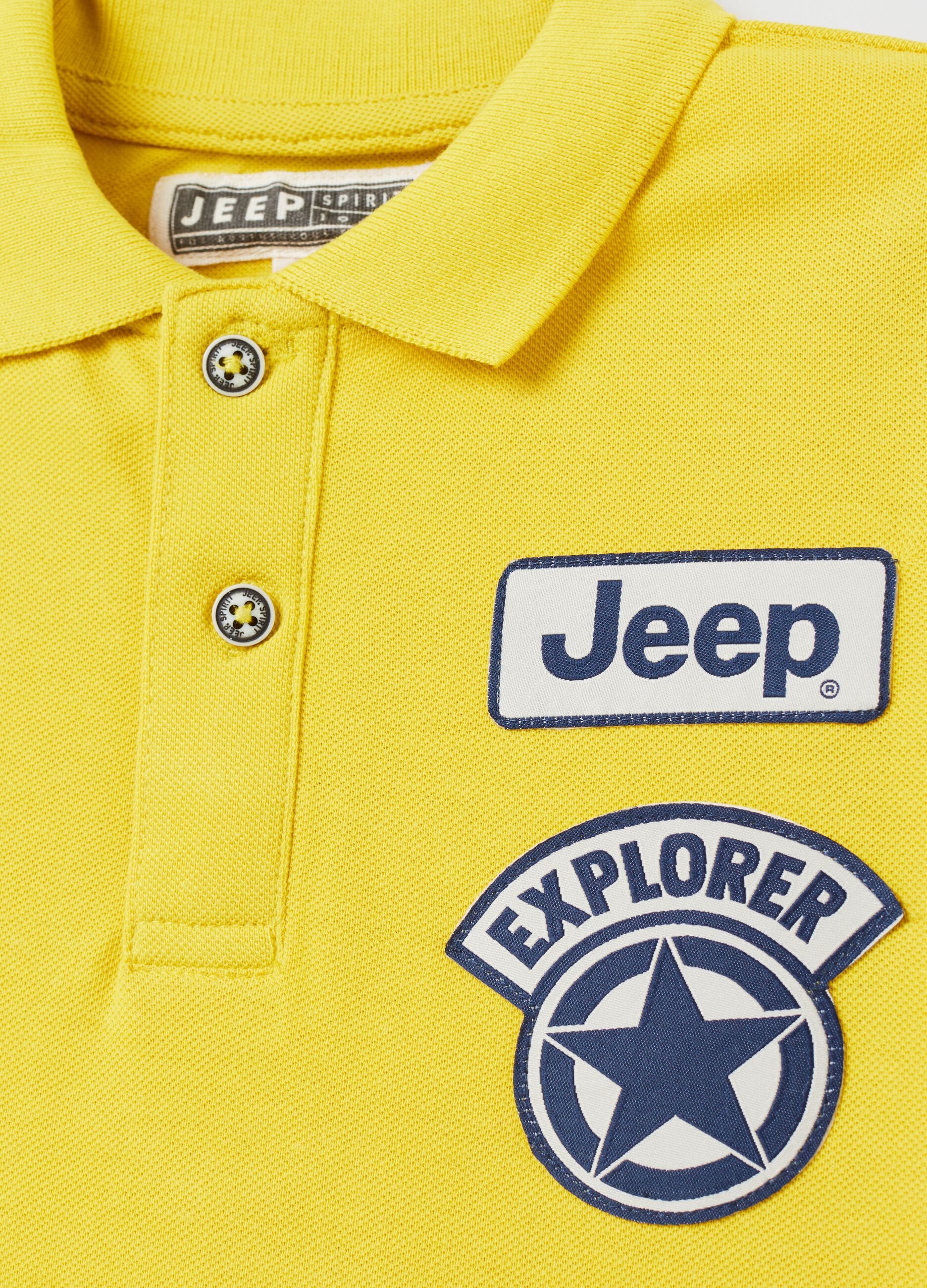 Polo shirt with patch and Jeep print_2
