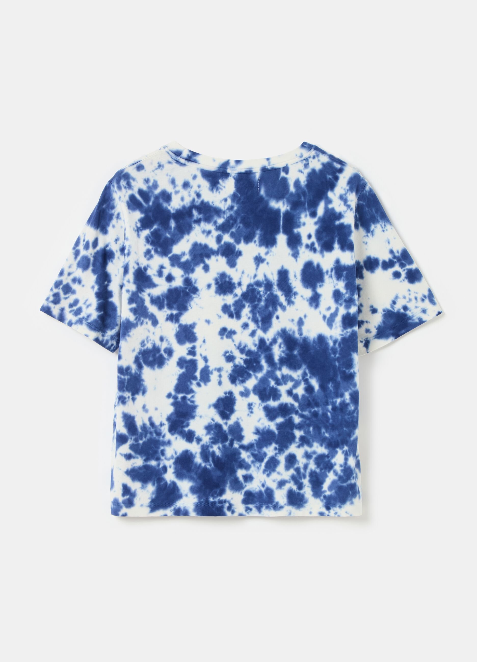 T-shirt in cotone con stampa Tie Dye