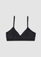 Black triangle bra with removable padding in stretch fabric_4
