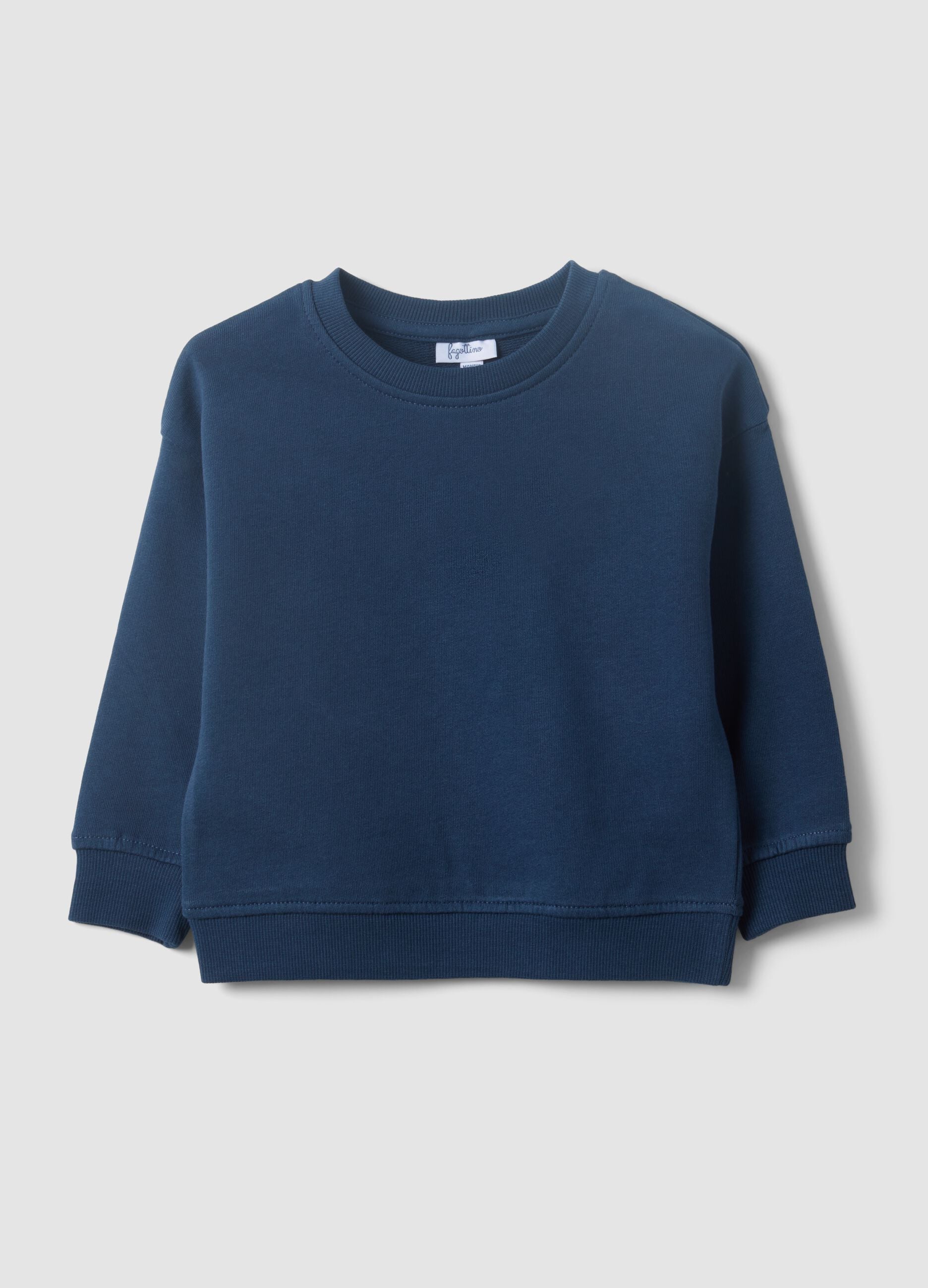 Blaue Oversize-Sweatshirt aus reiner Bio-Baumwolle f&uuml;r Jungen