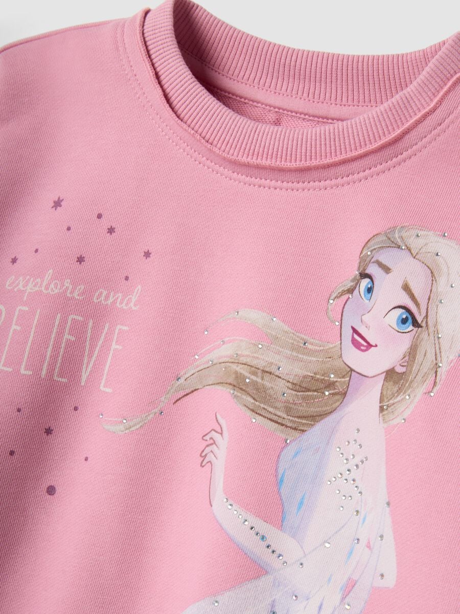 Rosa Jogging-Set aus Baumwollmischung mit Frozen-Print f&uuml;r M&auml;dchen_3