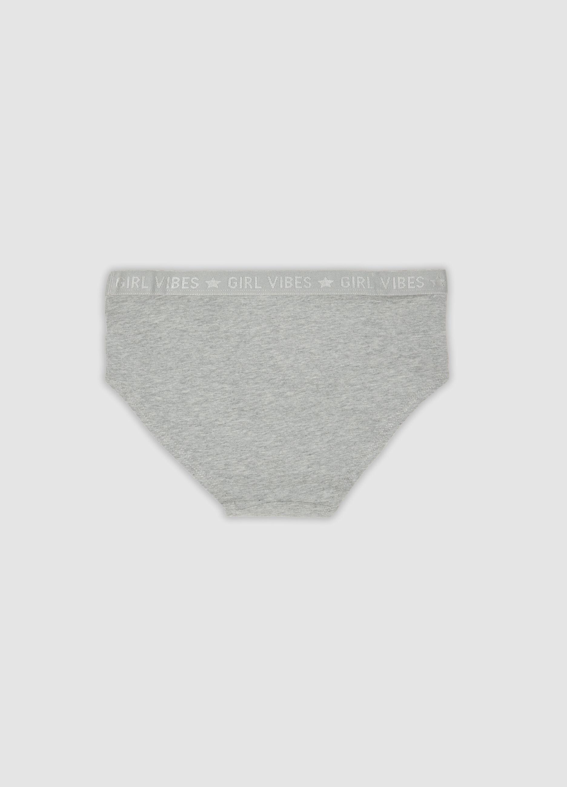 Slip culotte grigie in cotone organico elasticizzato