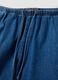Blue pure cotton denim shorts_5