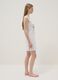 Sleeveless white pure cotton nightdress with print_1