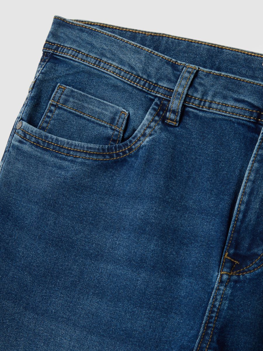 Super skinny blue cotton blend jeans_5
