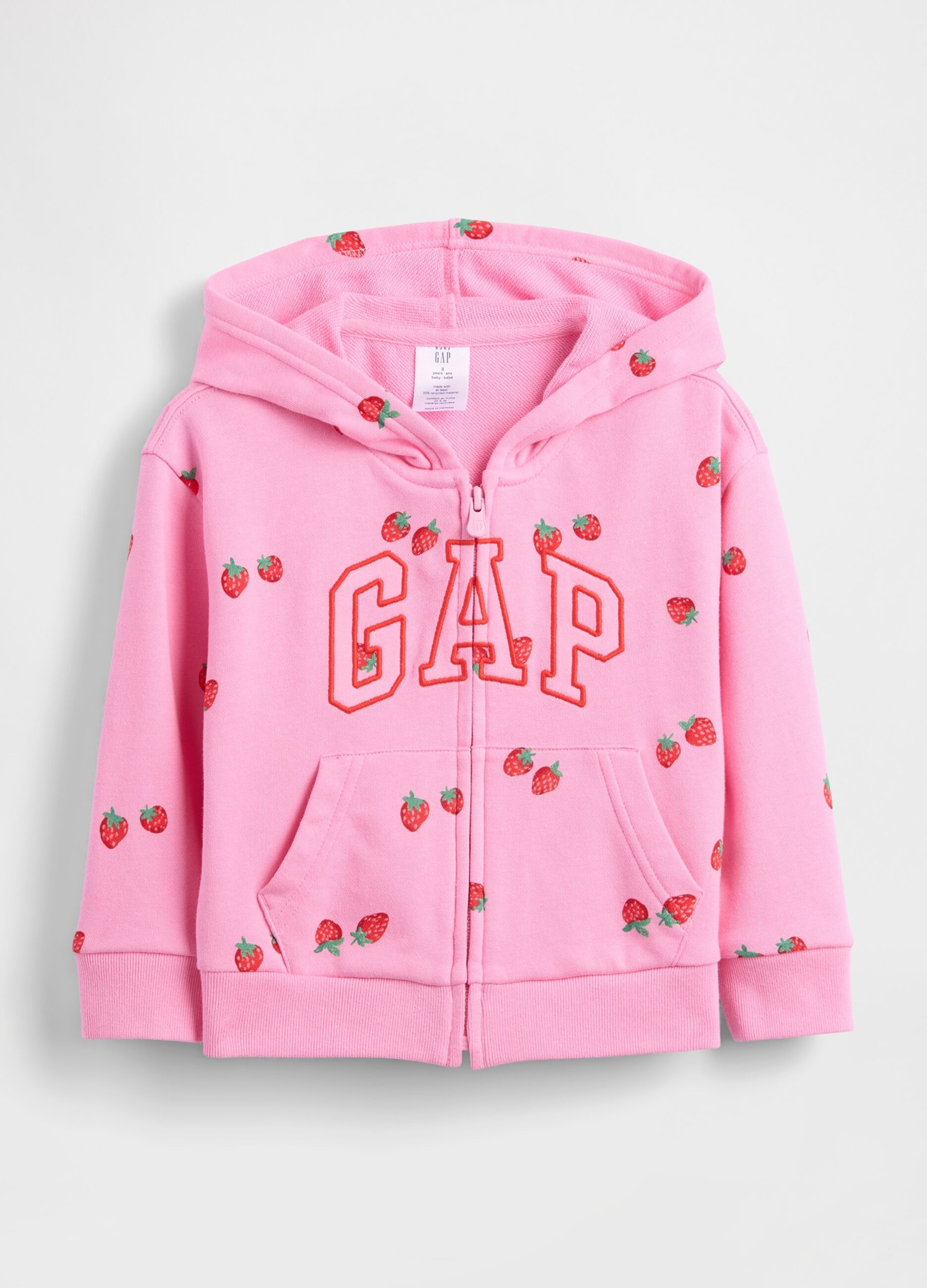 Kapuzen-Sweatjacke mit Full-Zip aus Baumwollmix