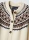 White jacquard wool-blend crew-neck cardigan_5