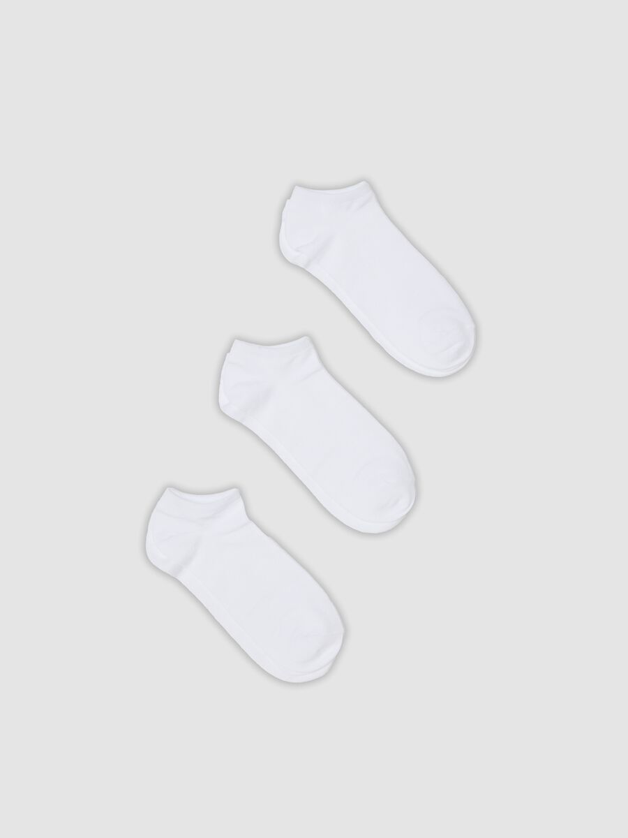 3-pack of white ankle sports socks in stretch organic cotton_0