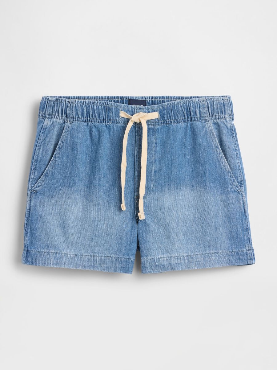 Denim-Shorts aus Baumwoll- und Lyocell-Mix_1