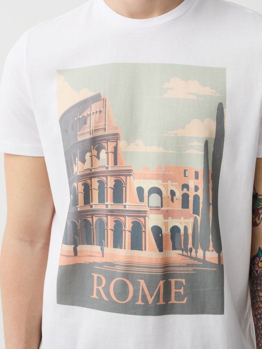 T-shirt con stampa Roma Colosseo_1