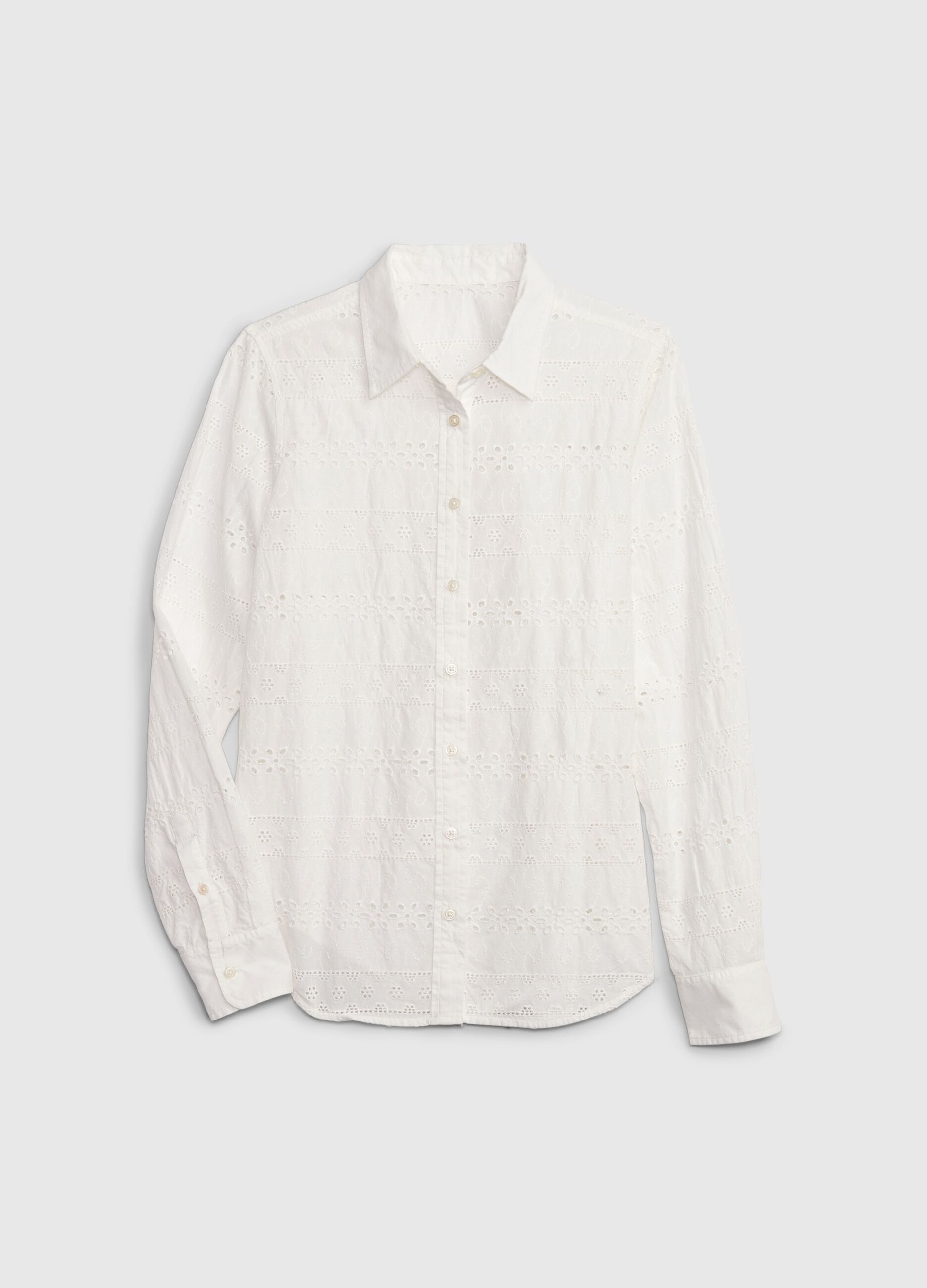 Broderie anglaise lace shirt