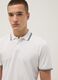 White stretch cotton polo shirt, regular fit_3