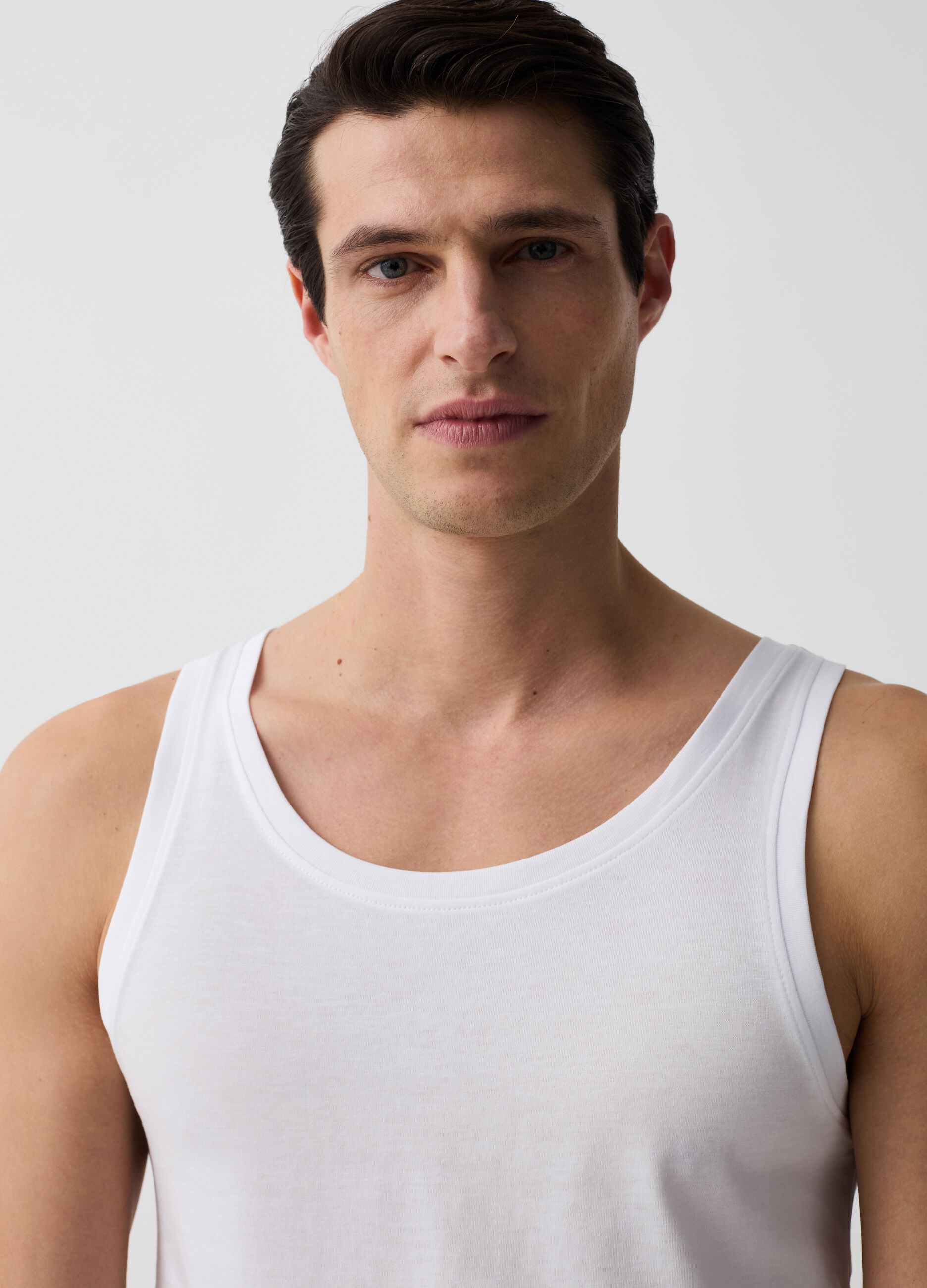 Two-pack racerback vests in Supima cotton