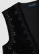 Hand-embroidered black slim fit waistcoat_5