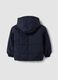 Giubbotto blu navy imbottito con cappuccio e zip per bambino_1