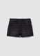 Schwarze Denim-Shorts f&uuml;r M&auml;dchen aus elastischem Baumwollmix, Slim Fit_3