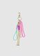 Multicolour mixed keychain with beads and cords_0