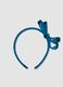 Blue headband with bow for girls_2