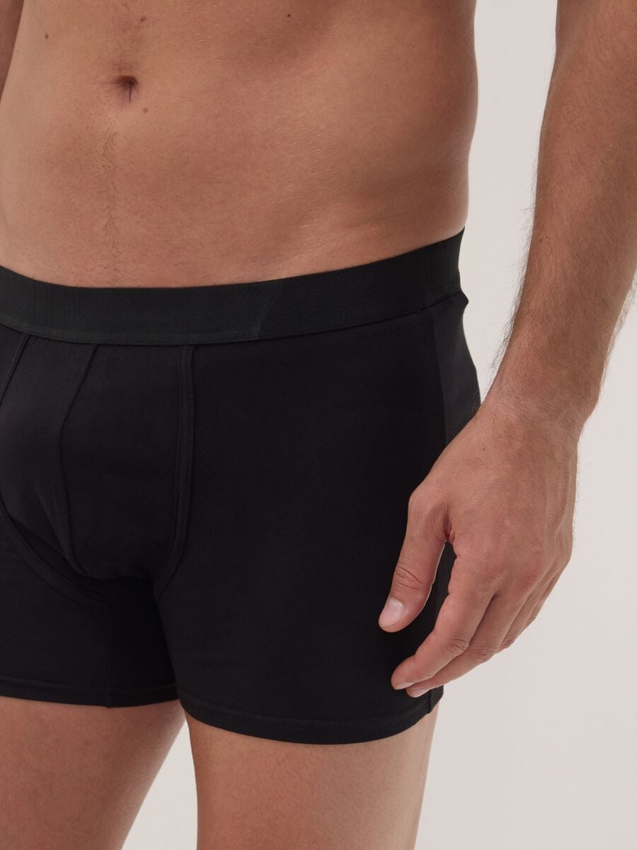 3-pack of grey midi boxer briefs in stretch organic cotton_3