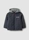 Grey quilted hooded jacket with Spider-Man embroidery for boys_0