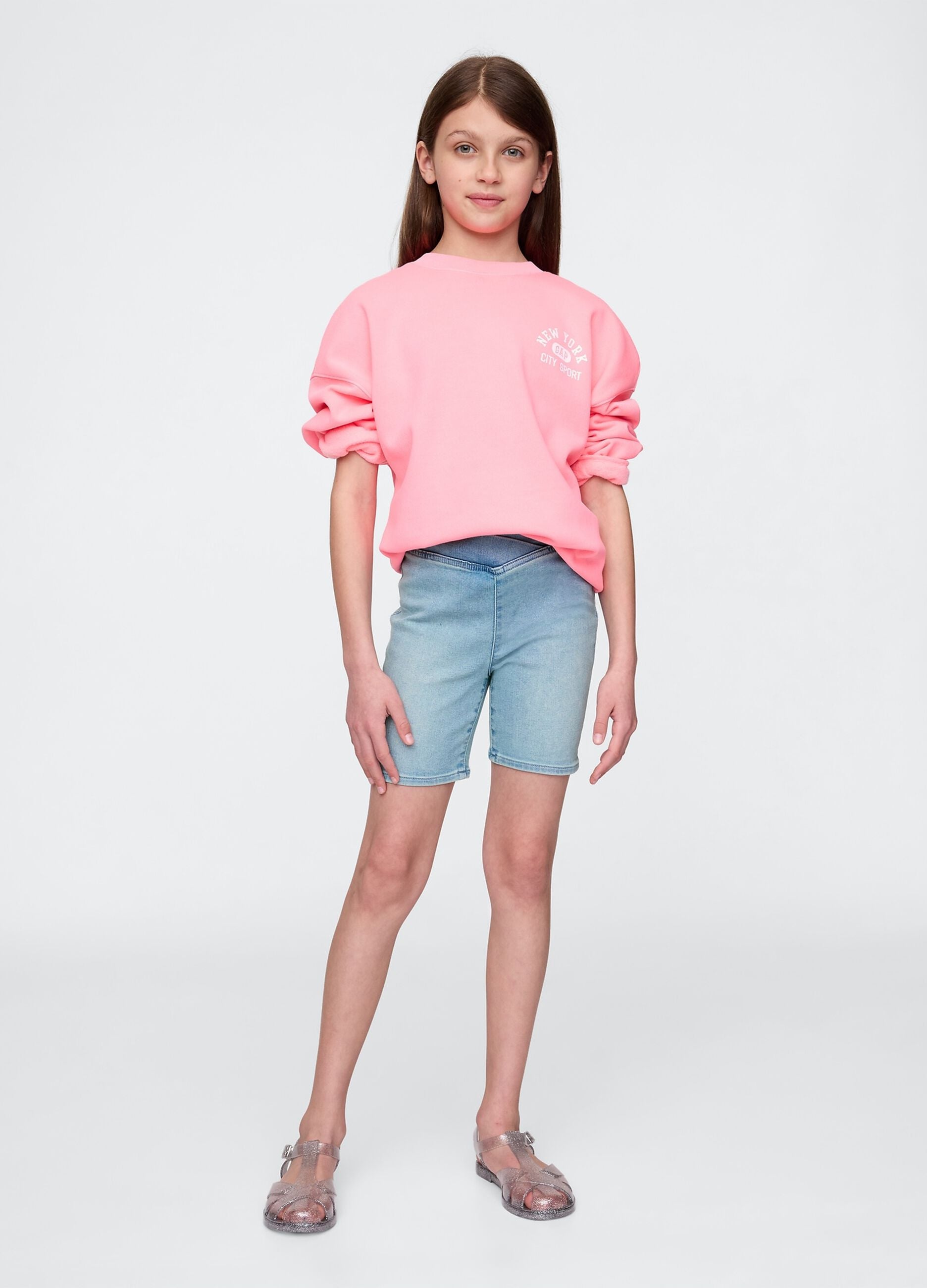 Blaue Denim-Shorts f&uuml;r M&auml;dchen