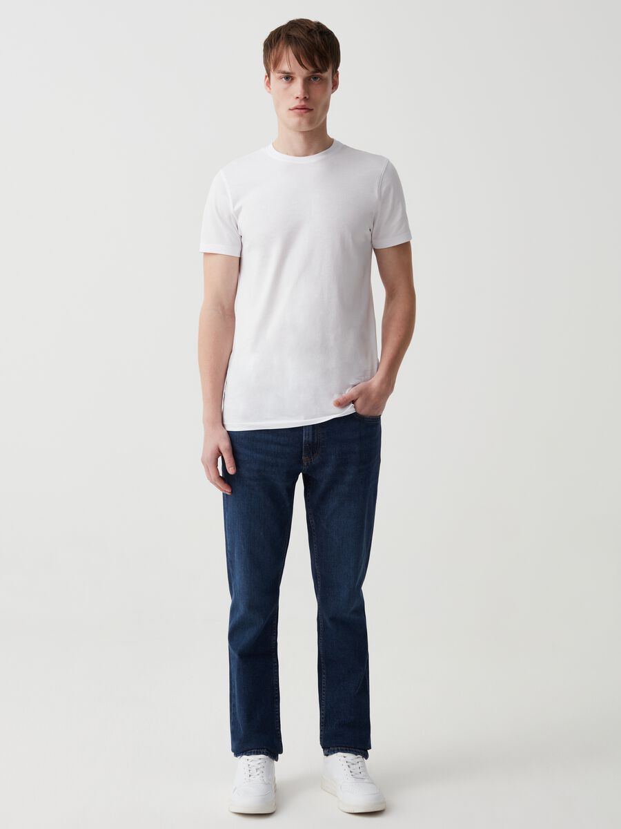 Slim-fit stretch jeans with five pockets_0