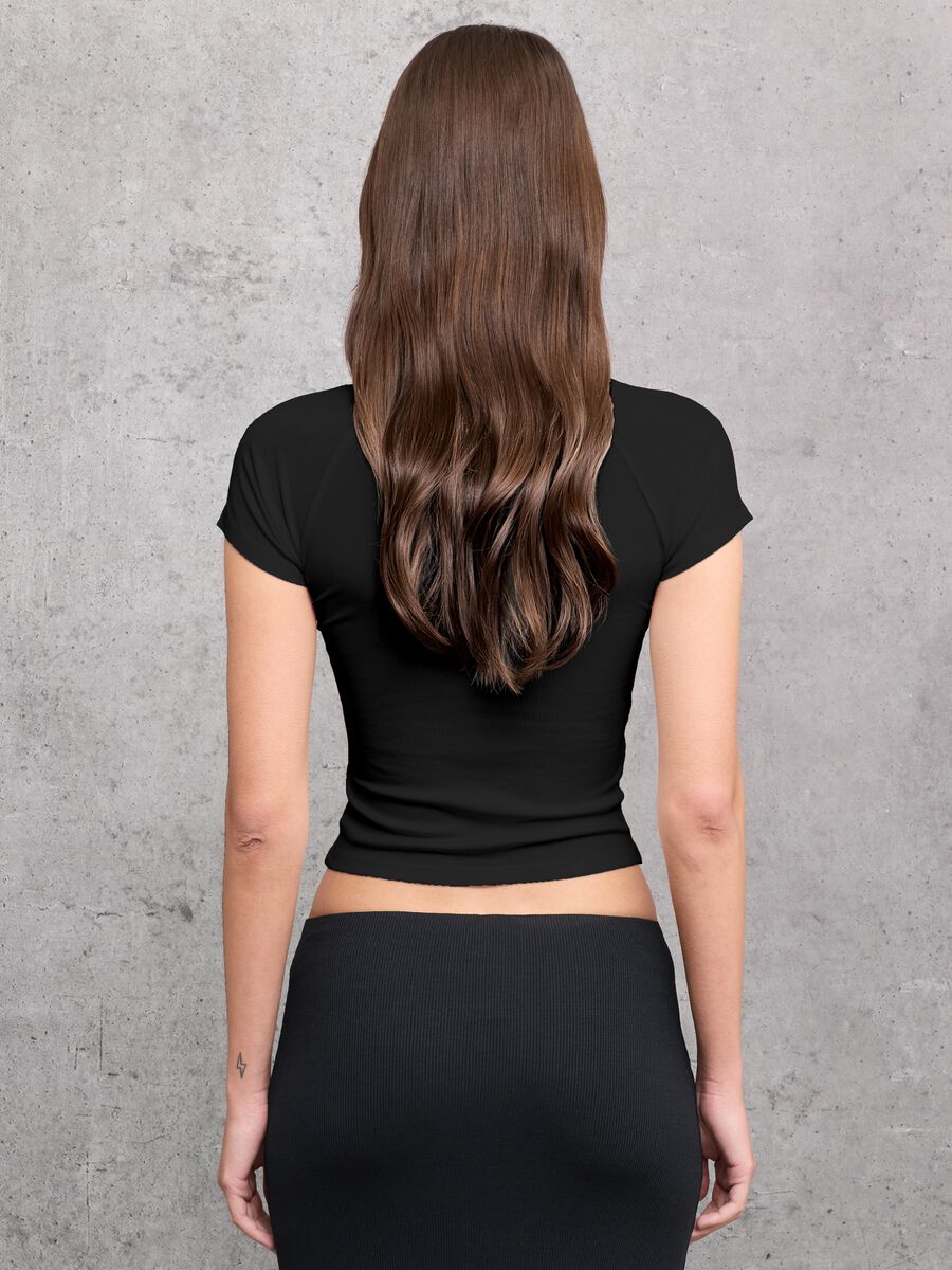 Camiseta Perfecta Acanalada Negra_1