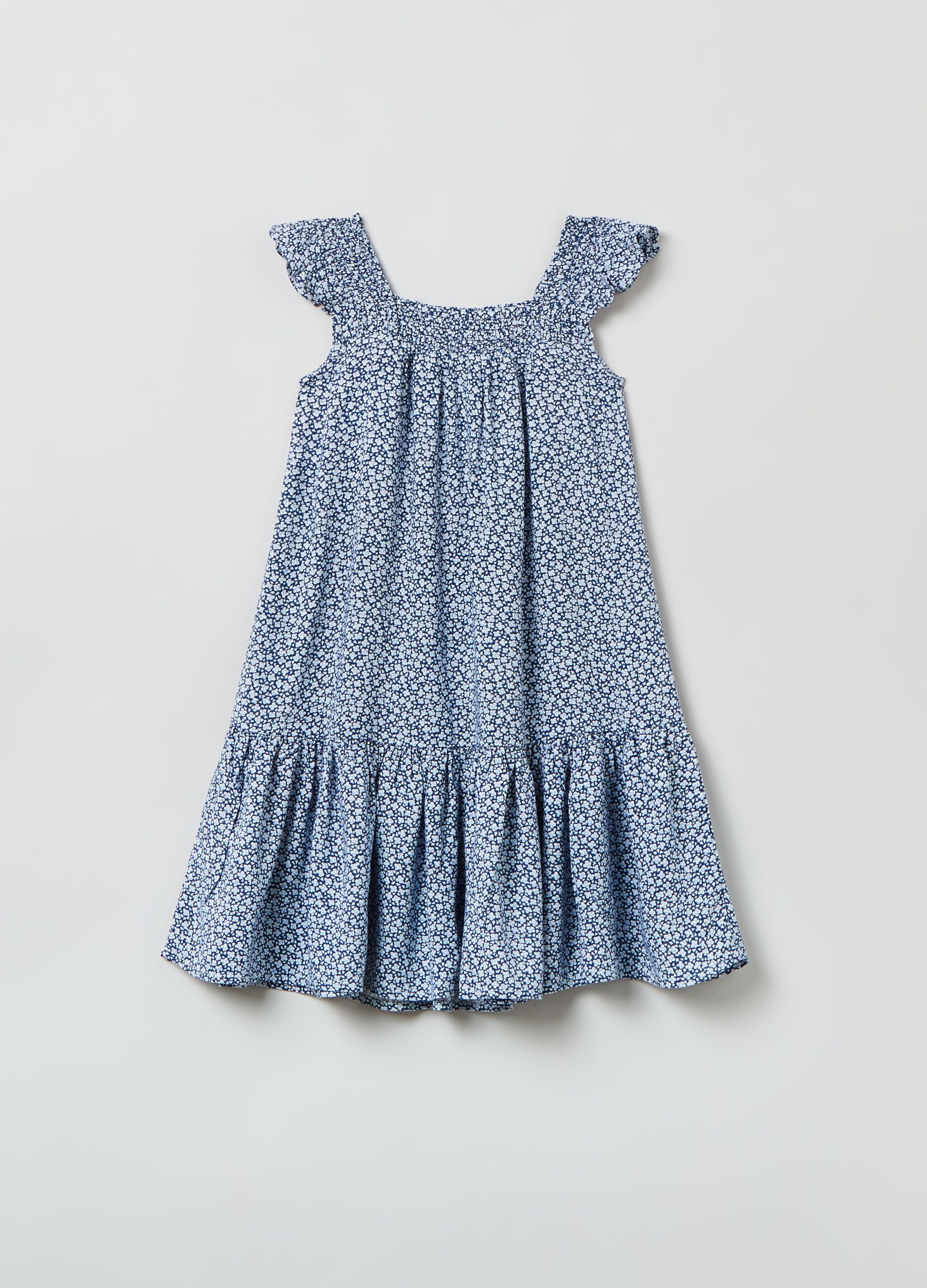 Viscose dress with small flowers print