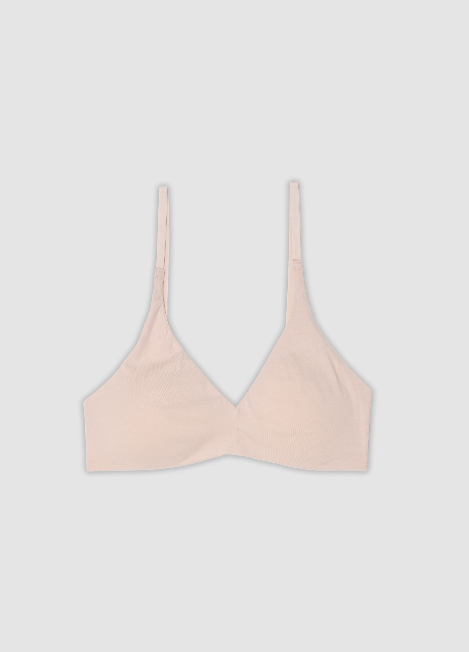 Reggiseno a triangolo rosa in cotone organico elasticizzato