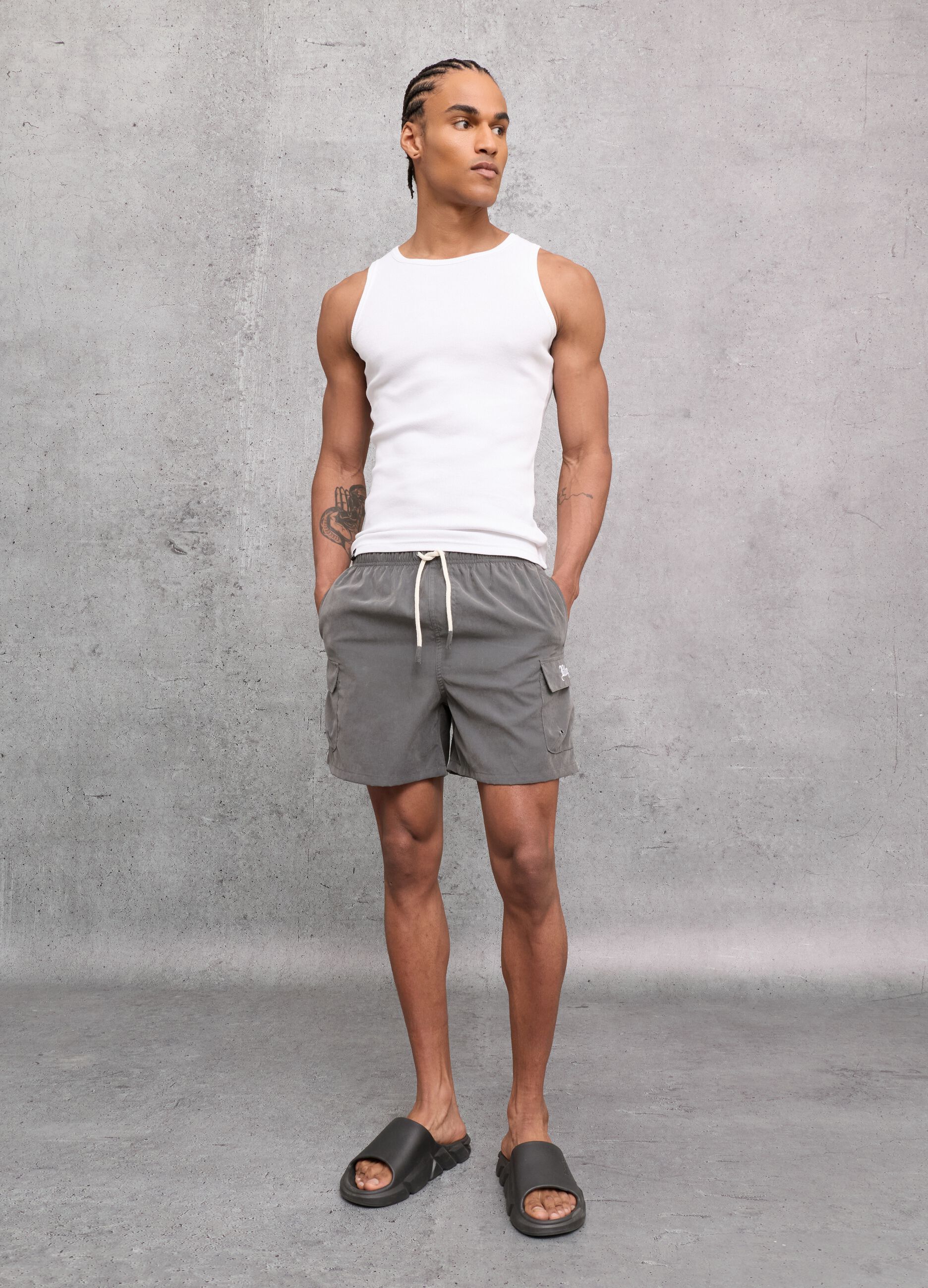 Cargo Swim Shorts Vintage Grey