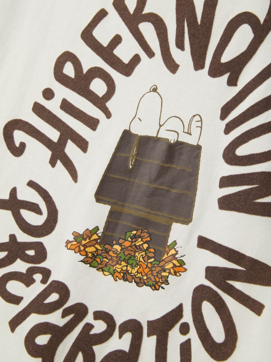 White pure cotton Peanuts print pyjama top_5
