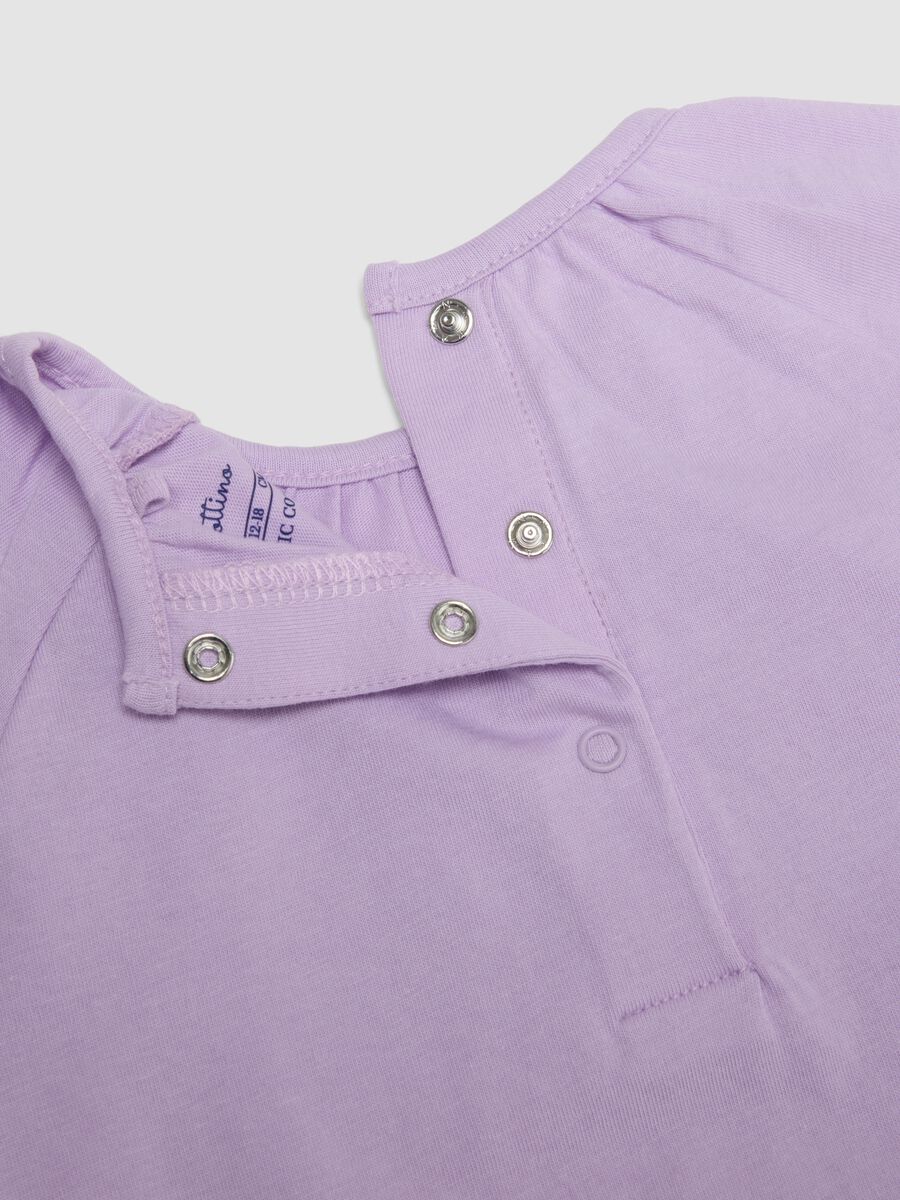 Two-pack romper in multicolour pure cotton for baby girl_3