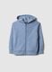 Sky blue children's hoodie with zip in pure cotton regular fit_0
