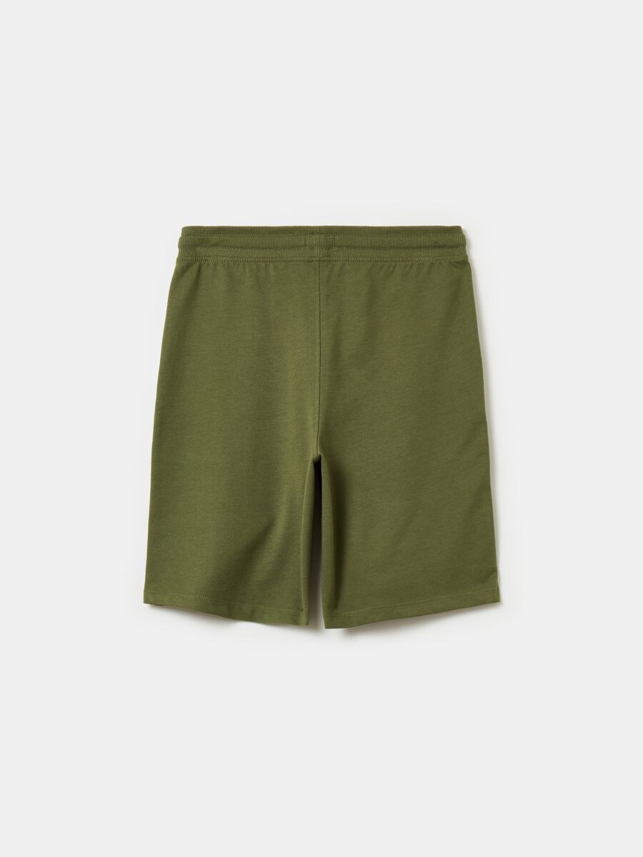 Solid colour shorts in French terry_1