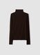 Brown modal and stretch cashmere T-shirt, regular fit_6