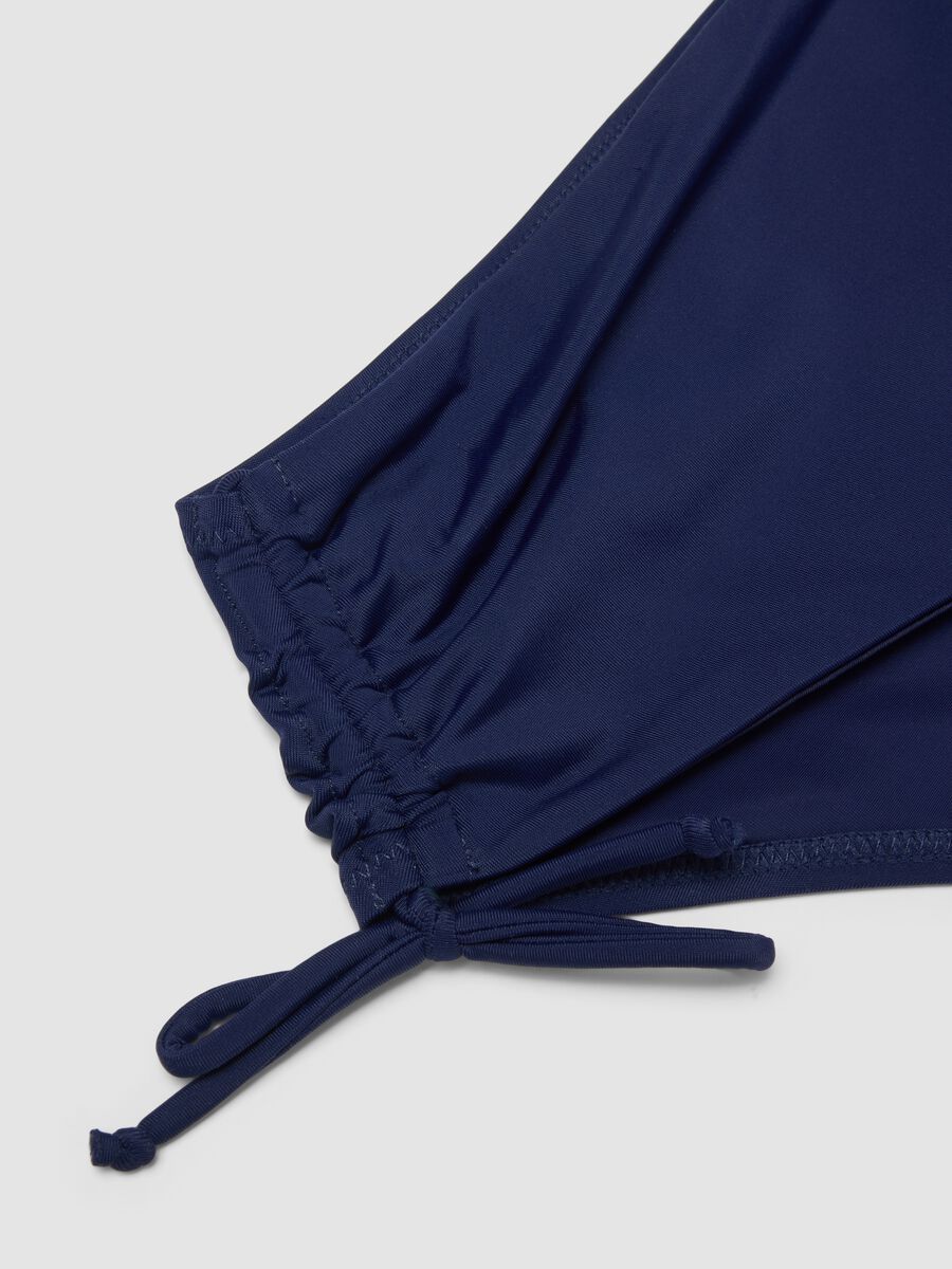 Blue high-waisted stretch-fabric bikini bottoms_5