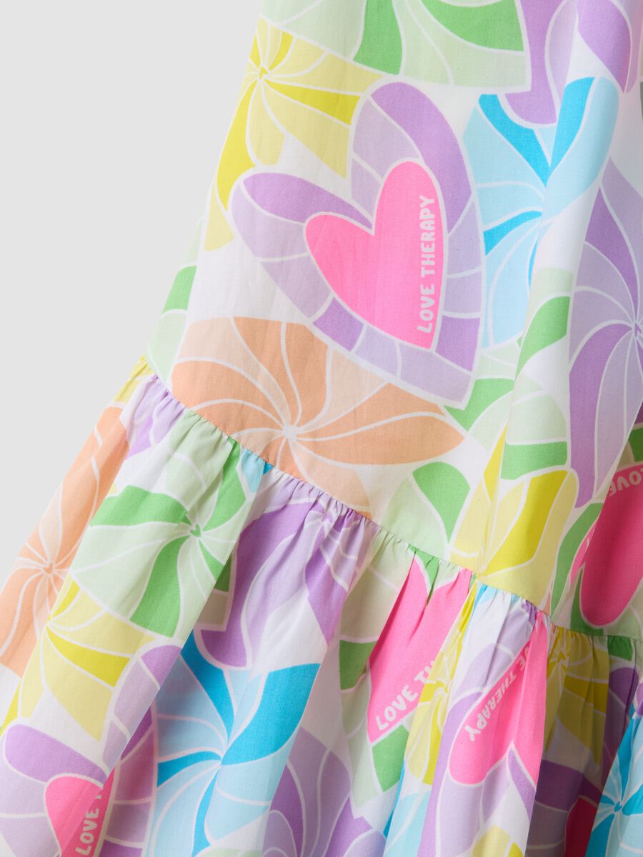 Multicoloured pure cotton heart-print dress_2