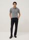 Black slim fit stretch cotton chino trousers_0