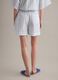White pure cotton striped shorts_3