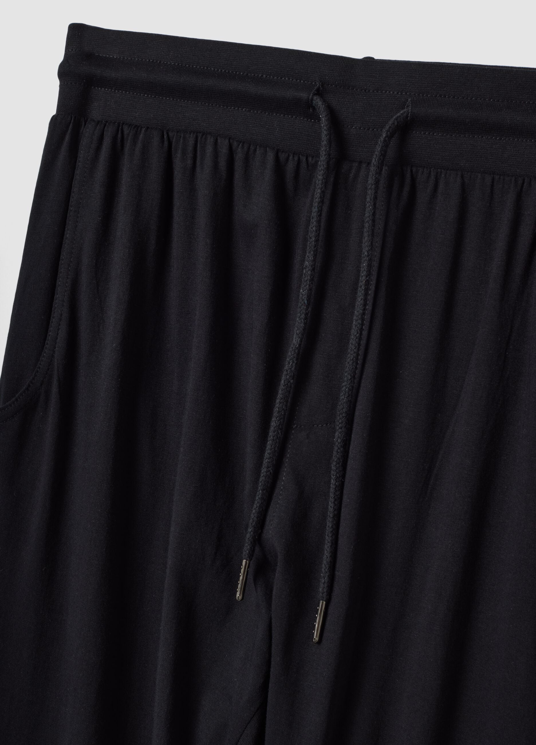Blaue Pyjamahose aus Bio-Baumwolle mit elastischem Bund