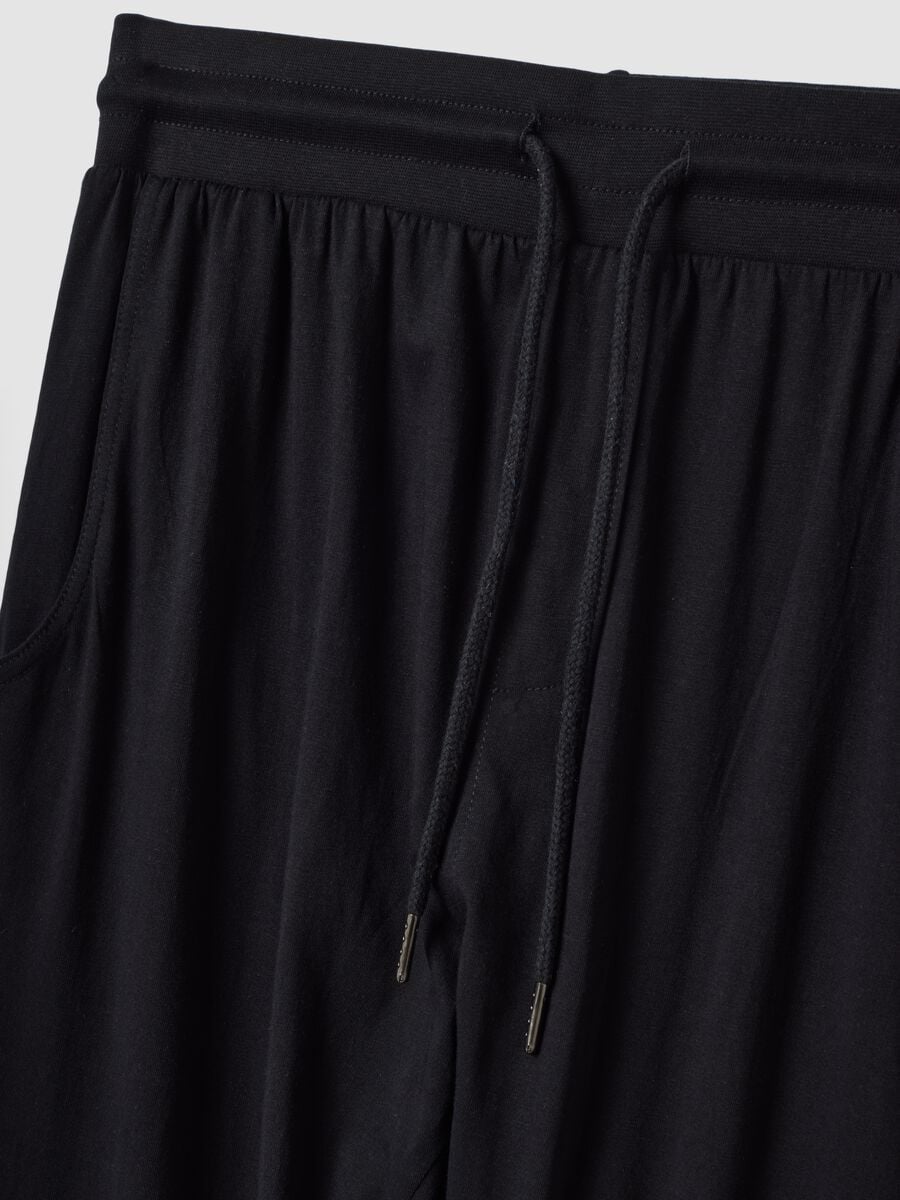Blaue Pyjamahose aus Bio-Baumwolle mit elastischem Bund_6