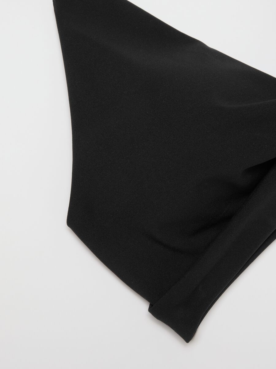 Black triangle bikini top in stretchy shaping fabric_5